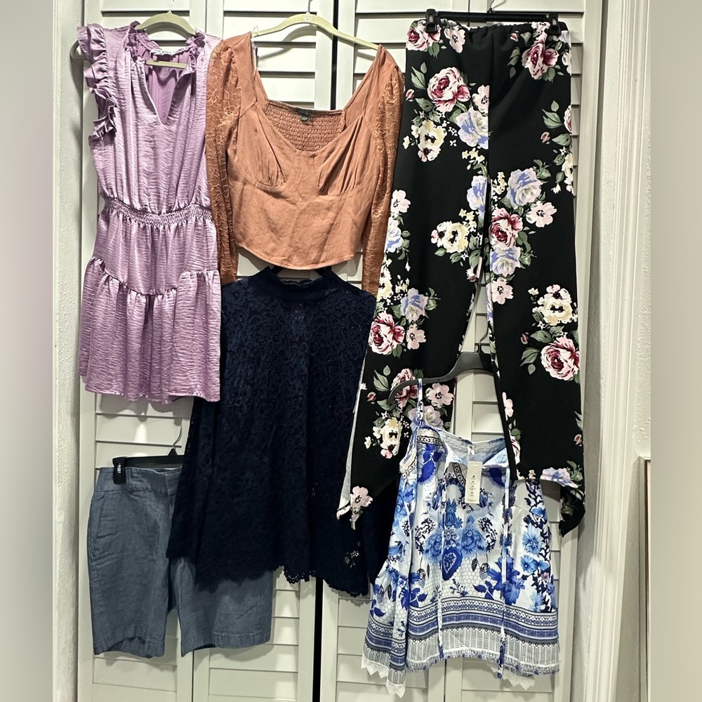 6Pc Women’s Medium Clothing Bundle Lot- J.Crew, Steve Madden, Shein & More